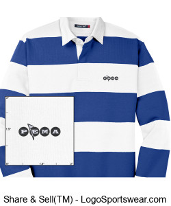 Sport-TekÂ® Adult Classic Long Sleeve Rugby Polo Design Zoom